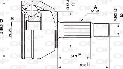 Open Parts CVJ5081.10 - Joint Kit, drive shaft autospares.lv