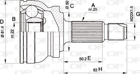 Open Parts CVJ5029.10 - Joint Kit, drive shaft autospares.lv