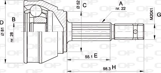 Open Parts CVJ5025.10 - Joint Kit, drive shaft autospares.lv