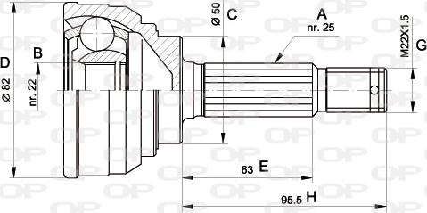 Open Parts CVJ5022.10 - Joint Kit, drive shaft autospares.lv