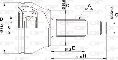 Open Parts CVJ5192.10 - Joint Kit, drive shaft autospares.lv