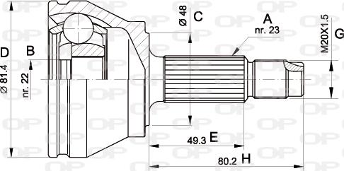 Open Parts CVJ5156.10 - Joint Kit, drive shaft autospares.lv