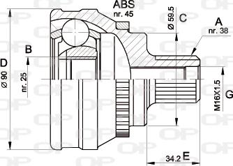 Open Parts CVJ5119.10 - Joint Kit, drive shaft autospares.lv