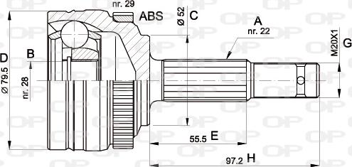 Open Parts CVJ5114.10 - Joint Kit, drive shaft autospares.lv