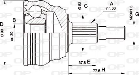 Open Parts CVJ5189.10 - Joint Kit, drive shaft autospares.lv