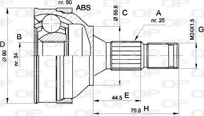 Open Parts CVJ5138.10 - Joint Kit, drive shaft autospares.lv