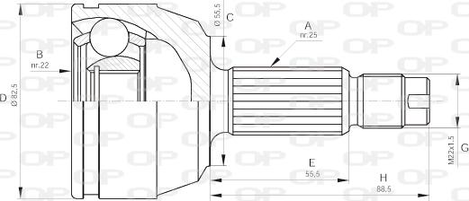 Open Parts CVJ5123.10 - Joint Kit, drive shaft autospares.lv