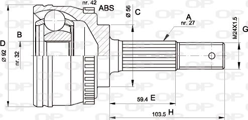 Open Parts CVJ5173.10 - Joint Kit, drive shaft autospares.lv