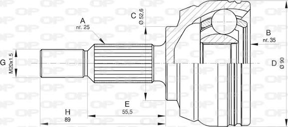 Open Parts CVJ5801.10 - Joint Kit, drive shaft autospares.lv