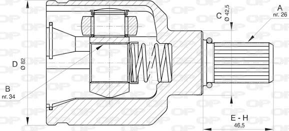 Open Parts CVJ5835.20 - Joint Kit, drive shaft autospares.lv