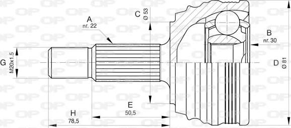 Open Parts CVJ5838.10 - Joint Kit, drive shaft autospares.lv