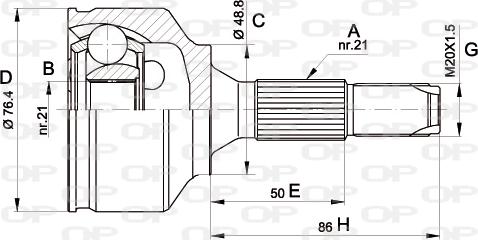 Open Parts CVJ5394.10 - Joint Kit, drive shaft autospares.lv