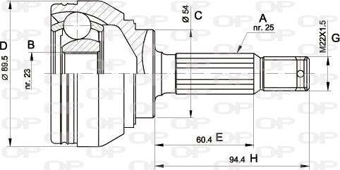 Open Parts CVJ5391.10 - Joint Kit, drive shaft autospares.lv