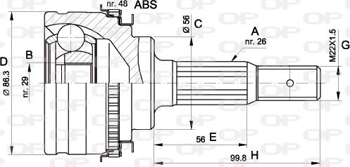 Open Parts CVJ5342.10 - Joint Kit, drive shaft autospares.lv