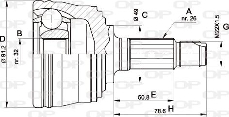 Open Parts CVJ5353.10 - Joint Kit, drive shaft autospares.lv