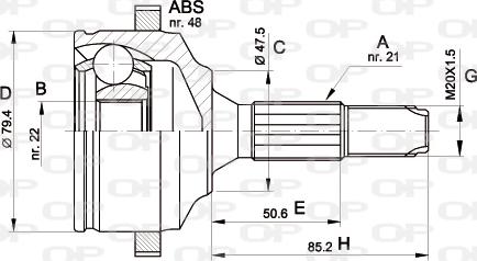 Open Parts CVJ5369.10 - Joint Kit, drive shaft autospares.lv