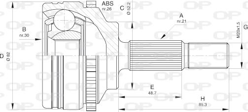 Open Parts CVJ5365.10 - Joint Kit, drive shaft autospares.lv