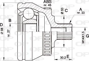 Open Parts CVJ5368.10 - Joint Kit, drive shaft autospares.lv