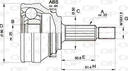 Open Parts CVJ5363.10 - Joint Kit, drive shaft autospares.lv