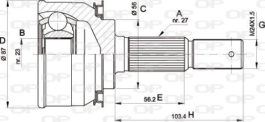 Open Parts CVJ5308.10 - Joint Kit, drive shaft autospares.lv