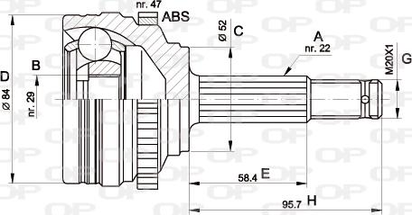 Open Parts CVJ5388.10 - Joint Kit, drive shaft autospares.lv