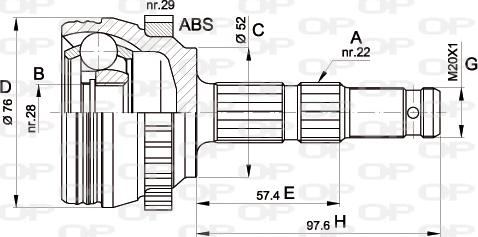 Open Parts CVJ5387.10 - Joint Kit, drive shaft autospares.lv