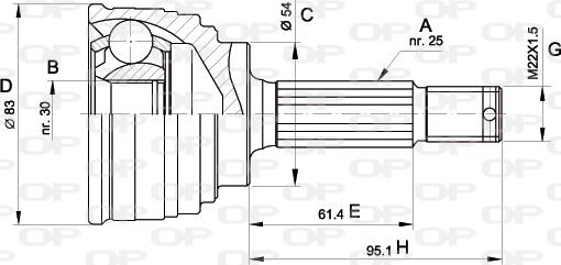 Open Parts CVJ5325.10 - Joint Kit, drive shaft autospares.lv