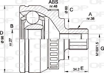 Open Parts CVJ5376.10 - Joint Kit, drive shaft autospares.lv