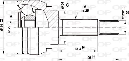 Open Parts CVJ5372.10 - Joint Kit, drive shaft autospares.lv