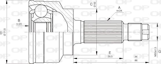 Open Parts CVJ5255.10 - Joint Kit, drive shaft autospares.lv