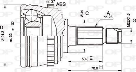 Open Parts CVJ5264.10 - Joint Kit, drive shaft autospares.lv