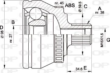 Open Parts CVJ5261.10 - Joint Kit, drive shaft autospares.lv