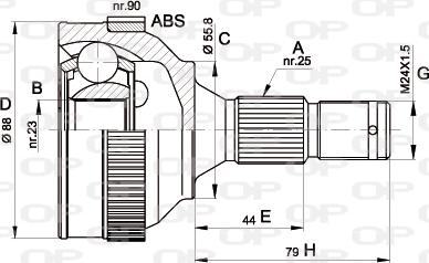 Open Parts CVJ5206.10 - Joint Kit, drive shaft autospares.lv