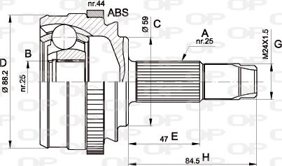 Open Parts CVJ5214.10 - Joint Kit, drive shaft autospares.lv