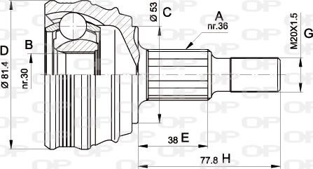 Open Parts CVJ5235.10 - Joint Kit, drive shaft autospares.lv