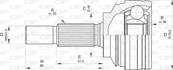 Open Parts CVJ5799.10 - Joint Kit, drive shaft autospares.lv