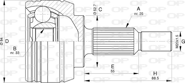 Open Parts CVJ5794.10 - Joint Kit, drive shaft autospares.lv