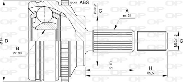 Open Parts CVJ5743.10 - Joint Kit, drive shaft autospares.lv