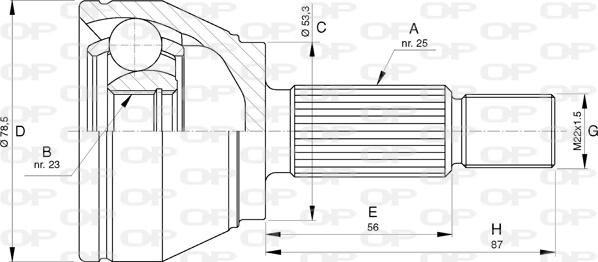 Open Parts CVJ5757.10 - Joint Kit, drive shaft autospares.lv