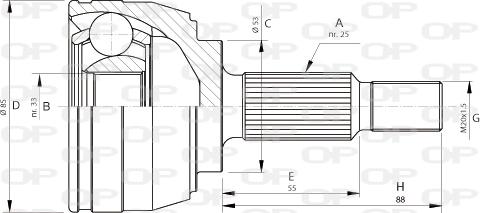 Open Parts CVJ5705.10 - Joint Kit, drive shaft autospares.lv