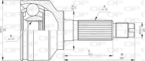 Open Parts CVJ5714.10 - Joint Kit, drive shaft autospares.lv