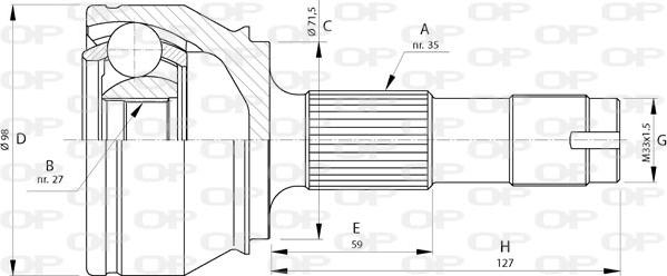 Open Parts CVJ5718.10 - Joint Kit, drive shaft autospares.lv