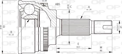 Open Parts CVJ5717.10 - Joint Kit, drive shaft autospares.lv