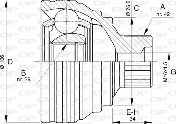 Open Parts CVJ5785.10 - Joint Kit, drive shaft autospares.lv