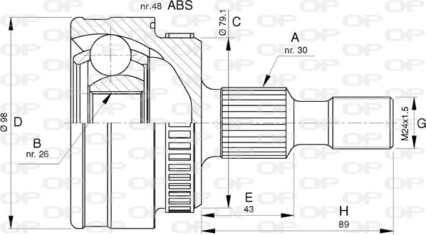 Open Parts CVJ5782.10 - Joint Kit, drive shaft autospares.lv