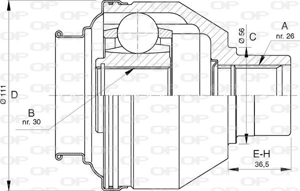 Open Parts CVJ5733.20 - Joint Kit, drive shaft autospares.lv