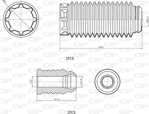 Open Parts DCK5099.04 - Dust Cover Kit, shock absorber autospares.lv