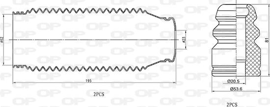 Open Parts DCK5091.04 - Dust Cover Kit, shock absorber autospares.lv