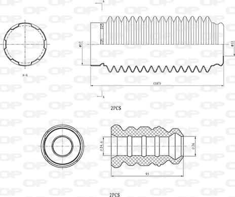 Open Parts DCK5042.04 - Dust Cover Kit, shock absorber autospares.lv