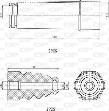 Open Parts DCK5059.04 - Dust Cover Kit, shock absorber autospares.lv